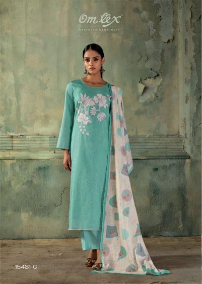 Omtex saina wholesale pashmina fabrics dress material